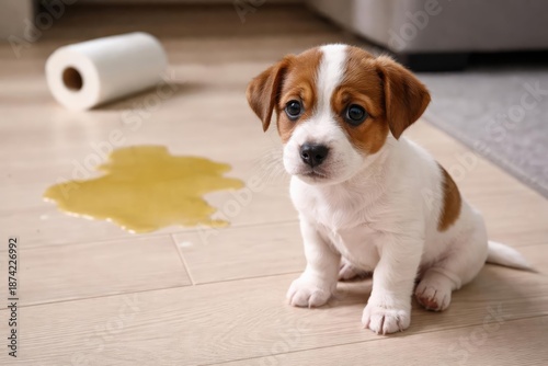 Upset Jack Russell puppy si...
