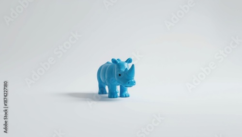 Child's rubber rhino toy on...