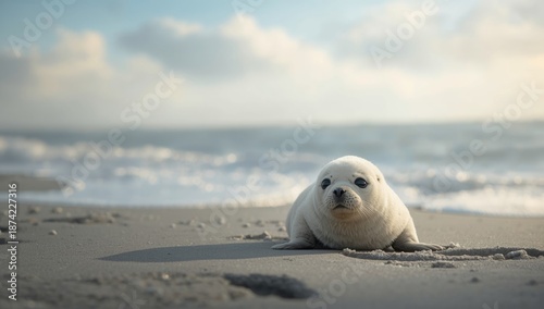 Seaside scene with an Atlan...