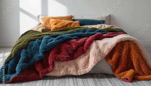 Multiple soft plush blanket...
