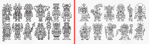 tribal totem illustration, aztec mask drawing, ethnic totem artwork, native mask design, hand drawn tribal clipart, ancient aztec illustration, stock totem artwork

