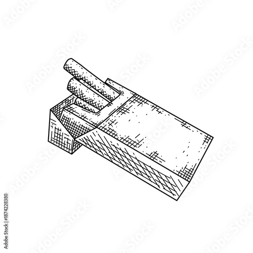 hand drawn cigarettes line art vector illustration