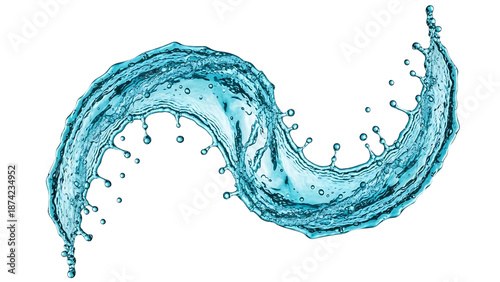 Detailed 3D Rendering of a Translucent Blue Parasitic Worm with Segmented Body and Droplets isolated on a transparent background