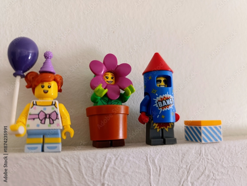 Naklejka premium Lego Comemoração de Aniversário