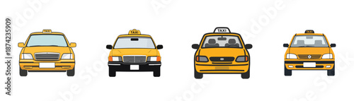 set of yellow taxi