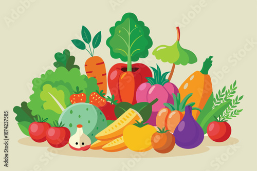 Autumn Harvest Vegetable Set with Pumpkins Squash and Corn for Thanksgiving Decoration