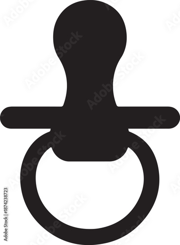 Baby pacifier silhouette vector