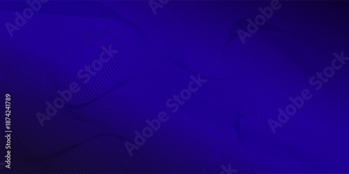 An abstract background featuring flowing wavy lines in deep purple and blue tones. The smooth, layered curves create a sense of depth, motion, and modern elegance.