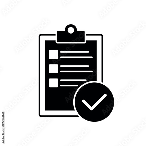 Icon a compliance check and regulatory approval, isolated against a clean background.