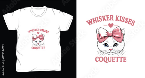 cat graphic vector art t-shirt design print template