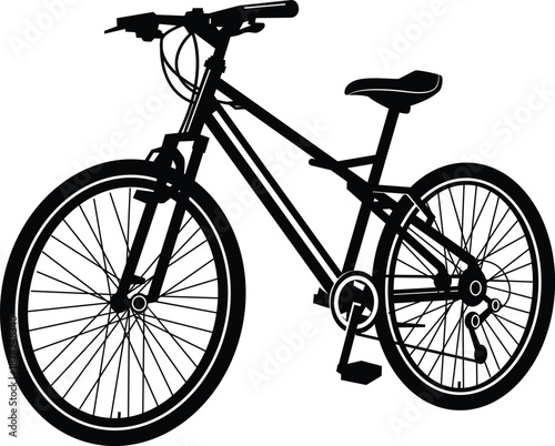 Black bicycle silhouette bike white
