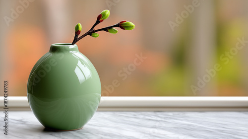 Muted Sage Green Geometric ...
