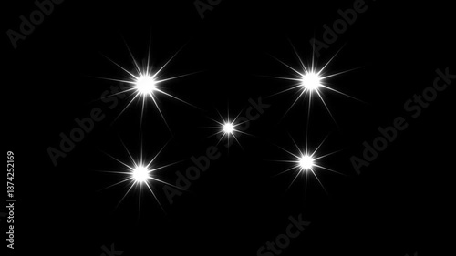 Wallpaper Mural Twinkling Cartoon Stars and Glitter FX, Comic Manga Flash Bursts, Sparkle Pop Animations, Energy Explosion Motion, Retro Shine Doodles, Shining Star Lines, Black Screen 4K Animation Video Torontodigital.ca