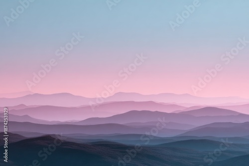 Minimal horizon with dusty pastel tones, long-term investment as slow landscape