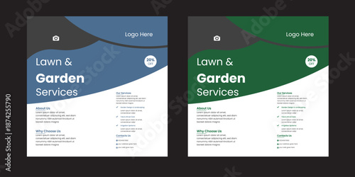 his editable social media flyer template enhances your garden services' online presence. It is perfect for promoting landscaping, lawn care, and outdoor design services across various Organic food and