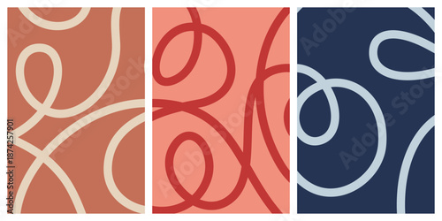 Artystyczne tło z organicznymi pętlami.