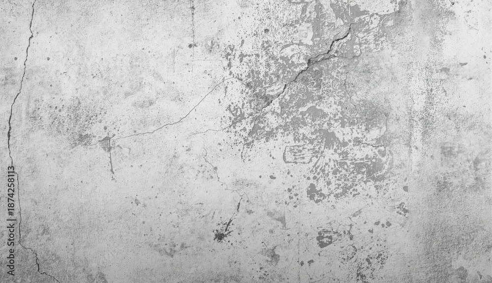 Fototapeta premium Weathered Concrete Wall with Cracked Gray Surface Grunge Texture for Urban Decay, Industrial Background, Raw Authenticity, and Creative Design