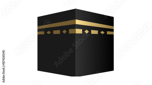 Islamic Holy Kaaba in Makkah Saudi Arabia 3D Illustration