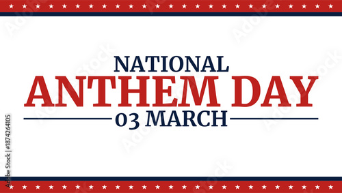 Fotografía Modern National Anthem Day banner promoting respect, tradition, and national ide