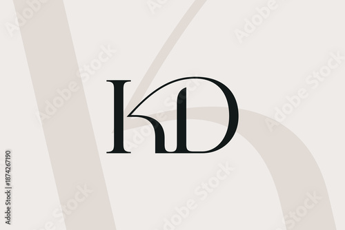 KD or DK letter logo icon design. Classic style luxury initials monogram.