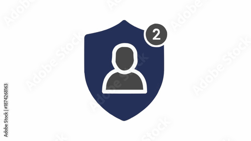 Shield with a person icon.