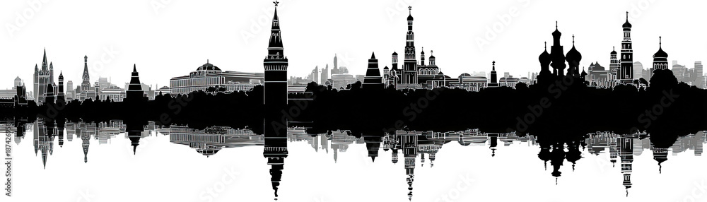 Naklejka premium A grayscale waveform representing sound with reflective symmetry on a dark backdrop