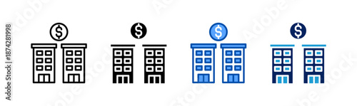 merger icon set multiple style collection