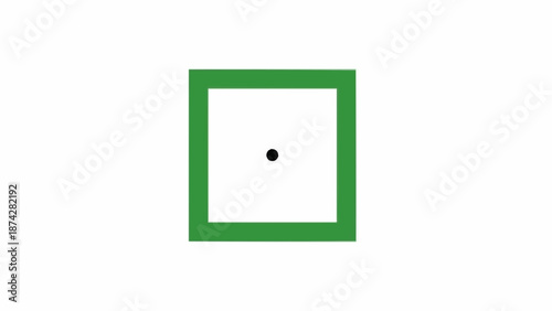 Green Square with Black Dot.