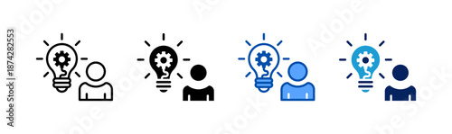 innovation icon set multiple style collection