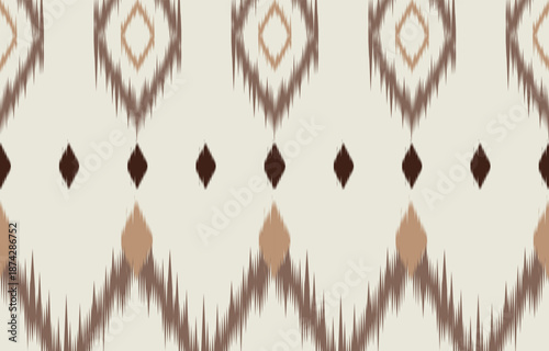 Ethnic abstract ikat art. Aztec ornament print. geometric ethnic pattern seamless  color oriental.  Design for background ,curtain, carpet, wallpaper, clothing, wrapping, Batik, vector illustration.