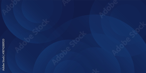 Abstract blue simple glowing geometric lines on dark blue background. modern art