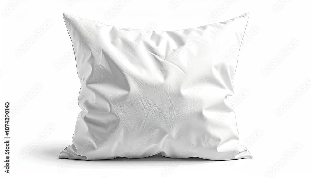 Naklejka premium White Pillow Isolated on White Background