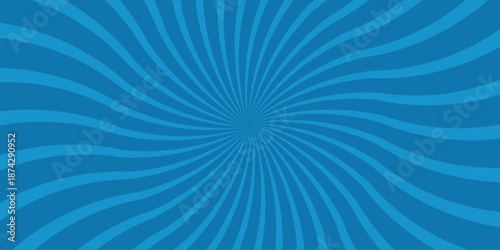 A vibrant blue swirling vortex of wavy lines radiating from a central point creating a dynamic and energetic abstract background for graphic design and digital art projects