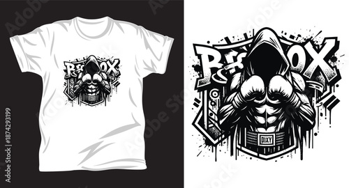 Boxing graphic vector t shirt design print
