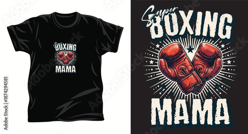 Boxing graphic vector t shirt design print