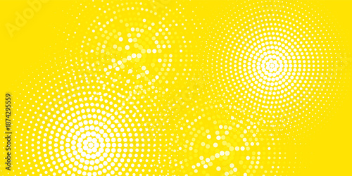 Abstract yellow mustard Rounded Lines Halftone Transition. Vector Background Illustration