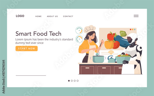 Robot Assisting Chef with Cooking in Smart Food Tech