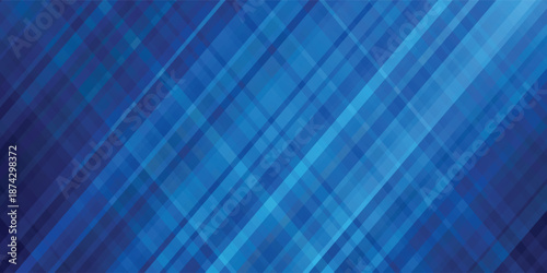 Blue Abstract Diagonal Plaid Background With Geometric Lines For Modern Design