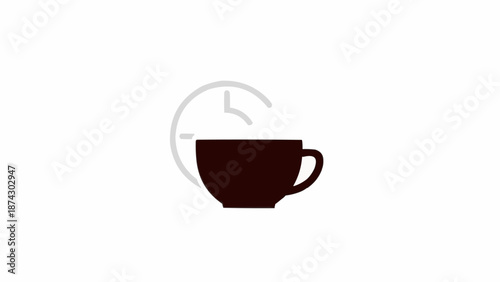 Brown Coffee Cup With Steam Rising.