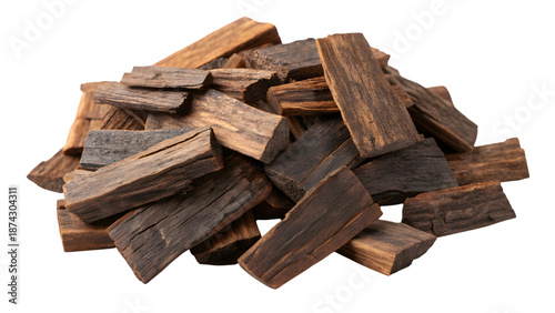 Agarwood Oud Incense Isolated