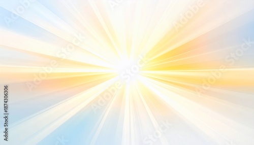 Radial burst of brilliant white light radiating outwards from a central point