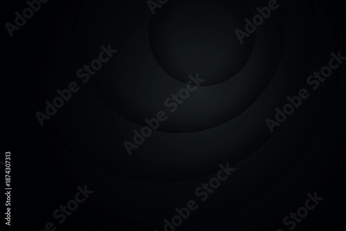 Abstract dark background with modern and futuristic 3D wave shadow effect decoration. Dynamic circle lines design for covers, banner, brochure, presentation, certificate, and website. EPS. 3