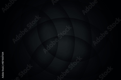 Abstract dark background with modern and futuristic 3D wave shadow effect decoration. Dynamic circle lines design for covers, banner, brochure, presentation, certificate, and website. EPS. 4