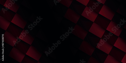 Modern 3D architectural abstract background. Background concept with futuristic 3D red geometric texture. Vector illustration VOL. 3