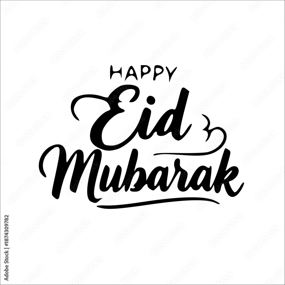 Fototapeta premium Happy Eid Mubarak Greeting Card - Islamic Festival Celebration