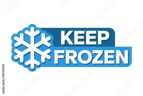 Frozen food product label packaging set. Keep frozen badge. Fresh frozen food icon logo, badge, sticker, emblem, stamp, symbol, black, line circle, flat vector, isolated illustration. Snowflake icon.