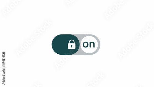 Green toggle switch with lock.