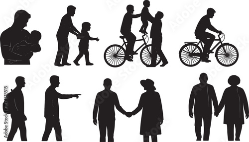vector silhouettes of people