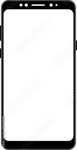 Mockup smart phone new generation Image isolated Transparent screen modern smartphone for Infographic