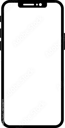 Mockup smart phone new generation Image isolated Transparent screen modern smartphone for Infographic